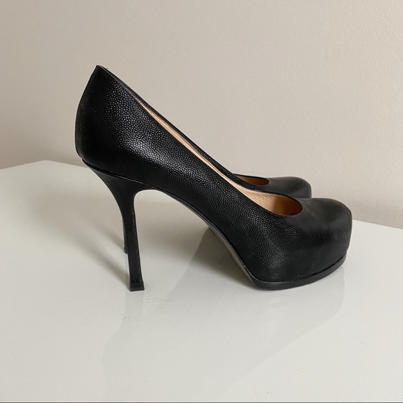 YVES SAINT LAURENT YSL Vernigolf Black Heels - Picture 4 of 10